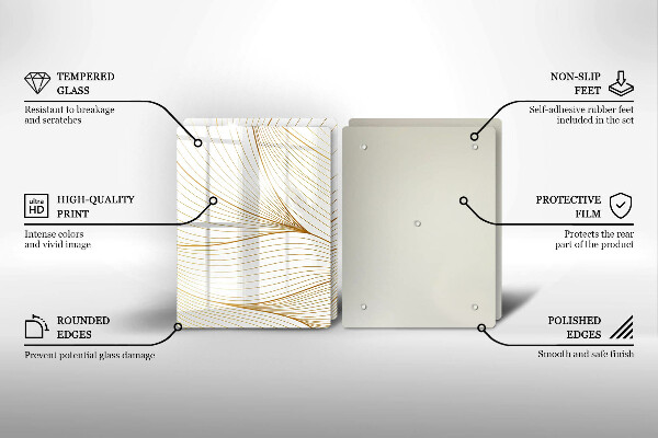 Skleněná deska za sporák Moderní čáry vzor