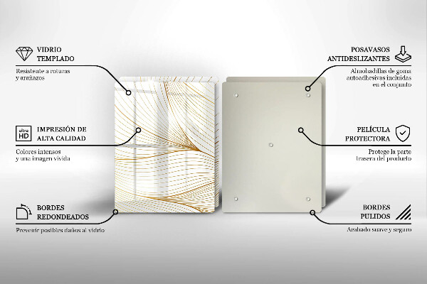 Skleněná deska za sporák Moderní čáry vzor