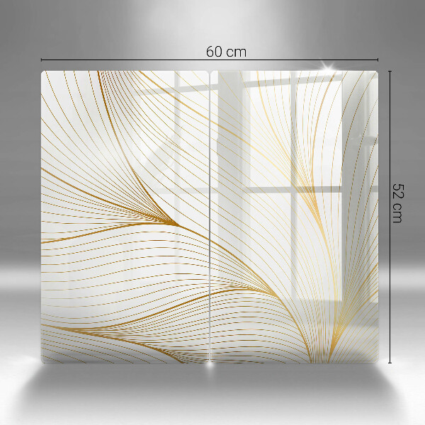 Skleněná deska za sporák Moderní čáry vzor