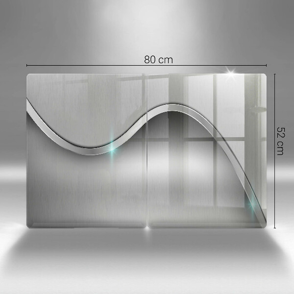 Sklo za varnou desku Kovová abstrakce