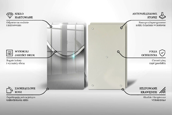 Sklo za varnou desku Kovová abstrakce