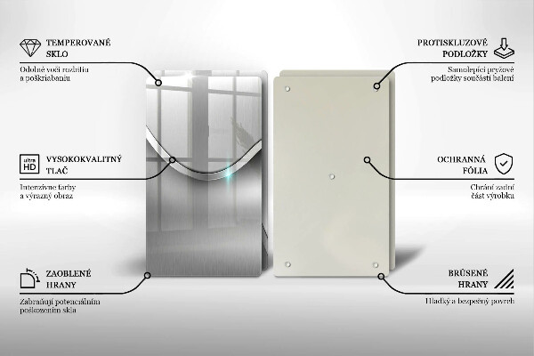 Sklo za varnou desku Kovová abstrakce