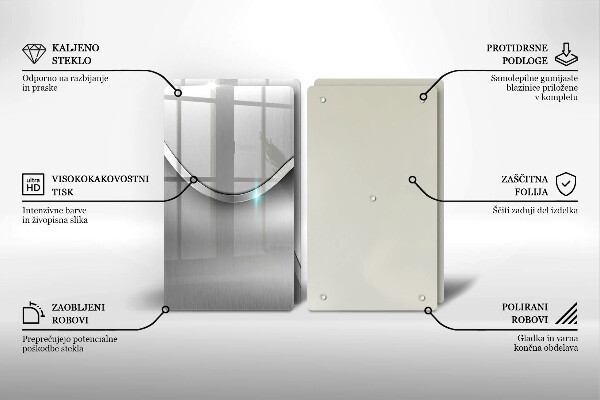 Sklo za varnou desku Kovová abstrakce