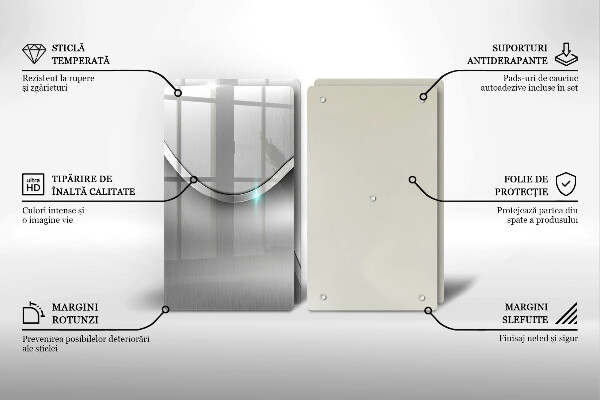 Sklo za varnou desku Kovová abstrakce