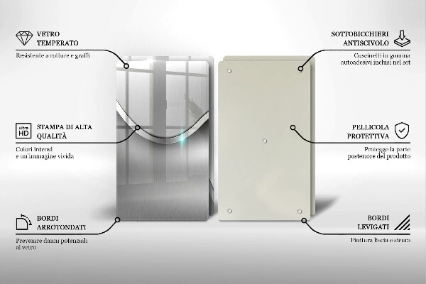 Sklo za varnou desku Kovová abstrakce