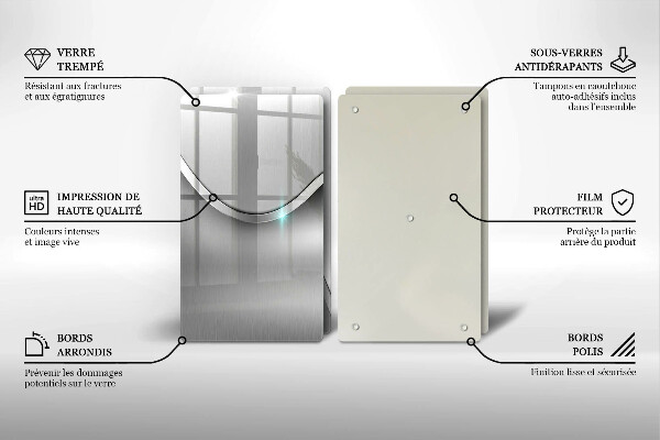 Sklo za varnou desku Kovová abstrakce