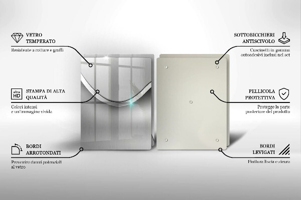 Sklo za varnou desku Kovová abstrakce