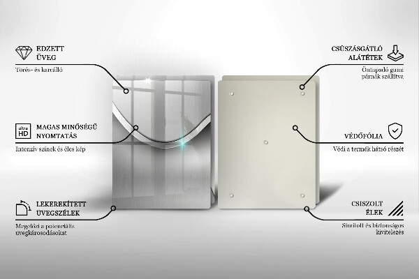 Sklo za varnou desku Kovová abstrakce
