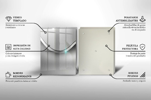 Sklo za varnou desku Kovová abstrakce