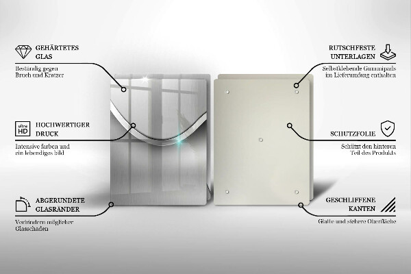 Sklo za varnou desku Kovová abstrakce