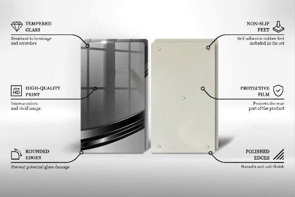 Sklo za varnou desku Kovová abstrakce