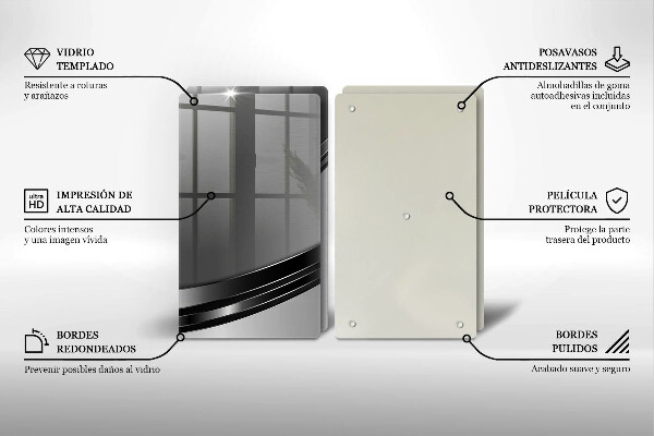 Sklo za varnou desku Kovová abstrakce