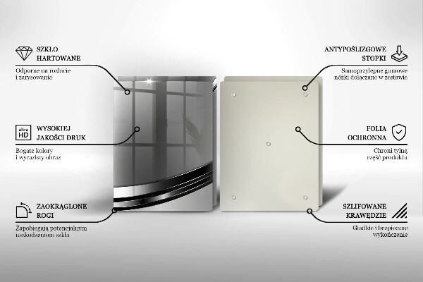 Sklo za varnou desku Kovová abstrakce
