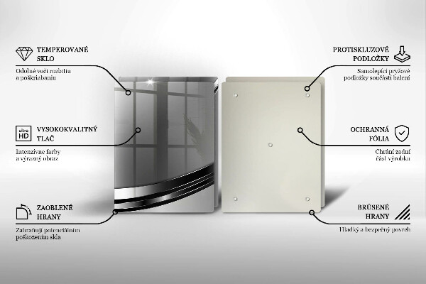 Sklo za varnou desku Kovová abstrakce