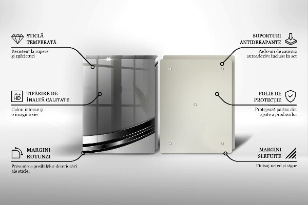 Sklo za varnou desku Kovová abstrakce