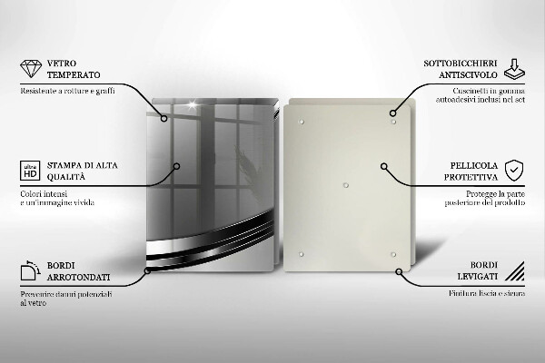 Sklo za varnou desku Kovová abstrakce