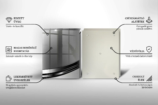 Sklo za varnou desku Kovová abstrakce