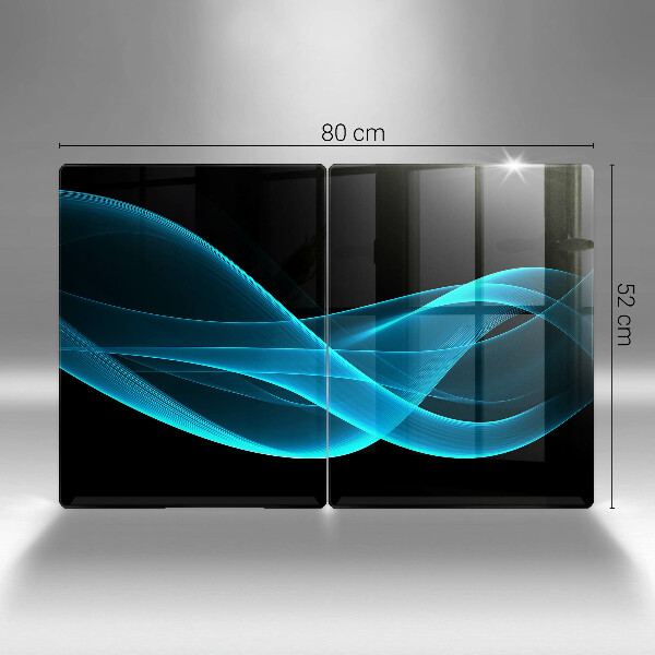 Sklo za varnou desku Modrá abstrakce