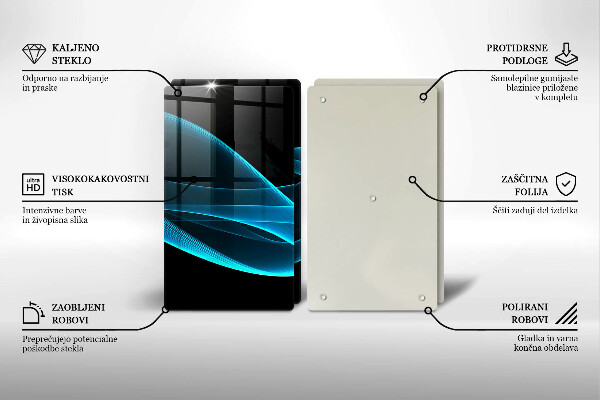 Sklo za varnou desku Modrá abstrakce