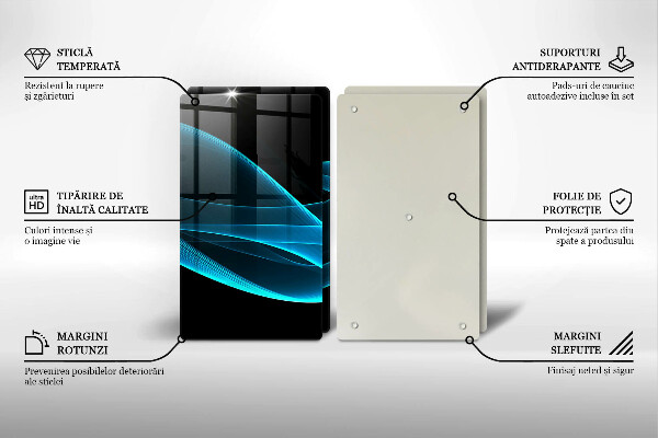 Sklo za varnou desku Modrá abstrakce