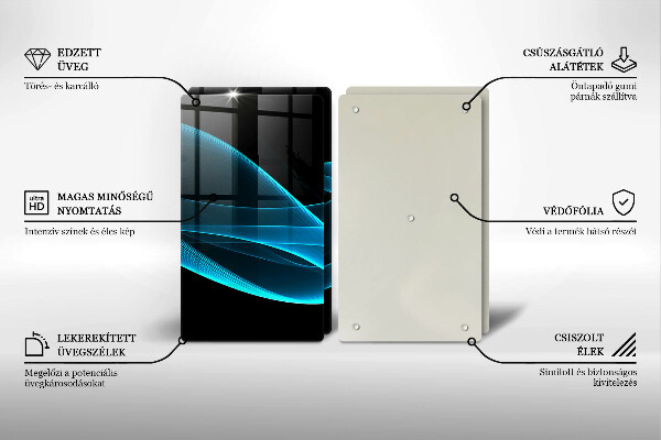 Sklo za varnou desku Modrá abstrakce