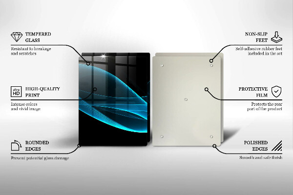 Sklo za varnou desku Modrá abstrakce