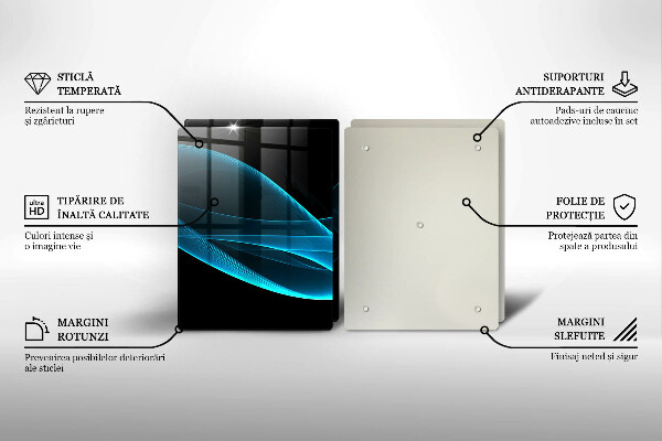 Sklo za varnou desku Modrá abstrakce