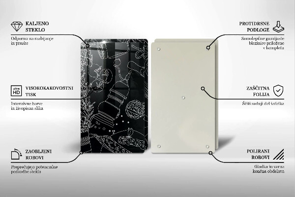 Skleněná deska za sporák Kuchyňské doplňky