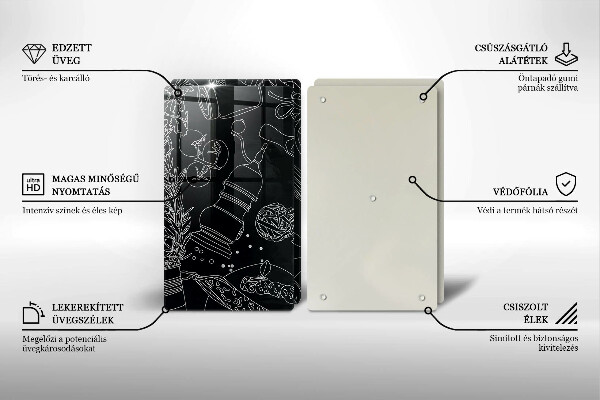 Skleněná deska za sporák Kuchyňské doplňky