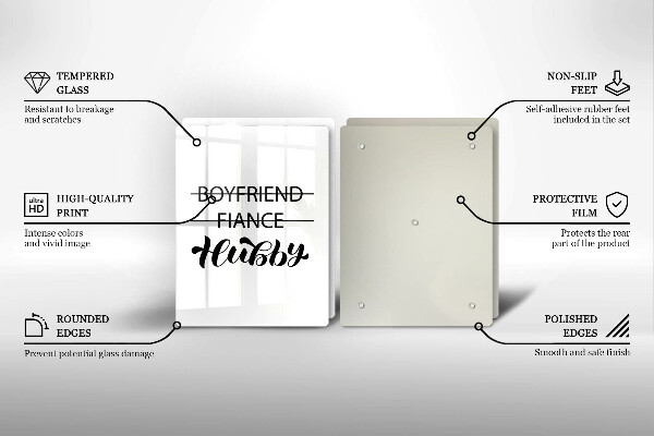 Sklo za varnou desku Nápis věta vzor