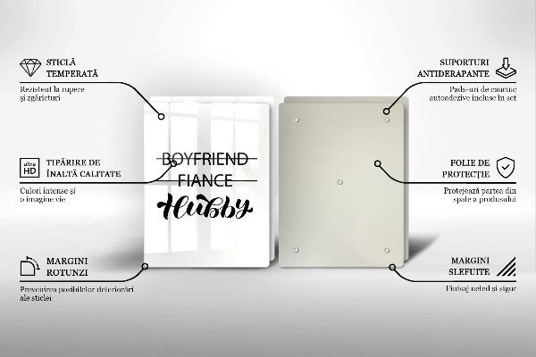 Sklo za varnou desku Nápis věta vzor