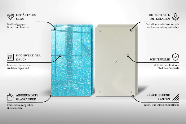 Skleněná deska za sporák Velikonoční téma