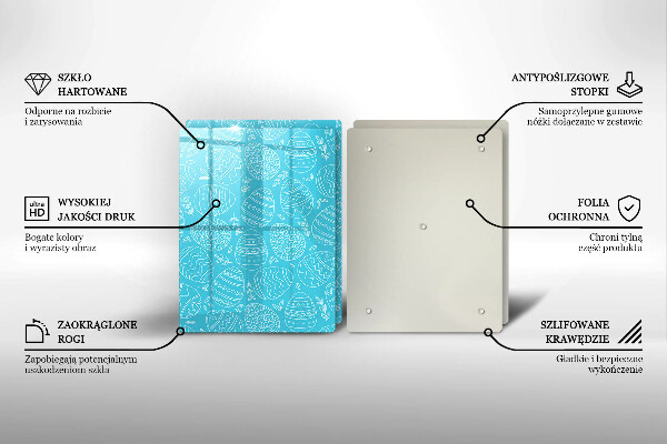 Skleněná deska za sporák Velikonoční téma