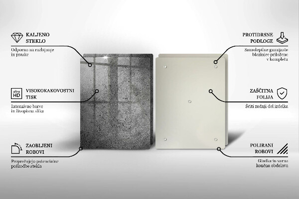 Sklo za varnou desku Textura betonového kamene