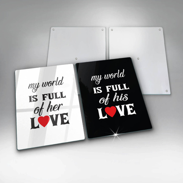 Skleněná deska za sporák Nápis věta