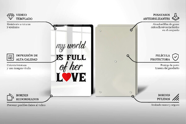 Skleněná deska za sporák Nápis věta