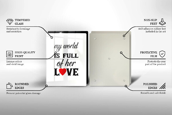 Skleněná deska za sporák Nápis věta