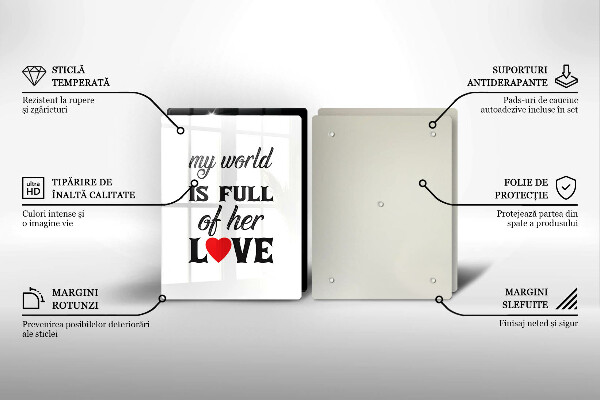 Skleněná deska za sporák Nápis věta