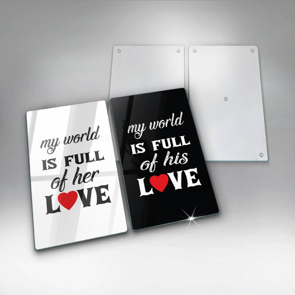 Skleněná deska za sporák Nápis věta