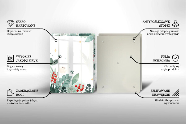 Skleněná deska za sporák Akvarel listy