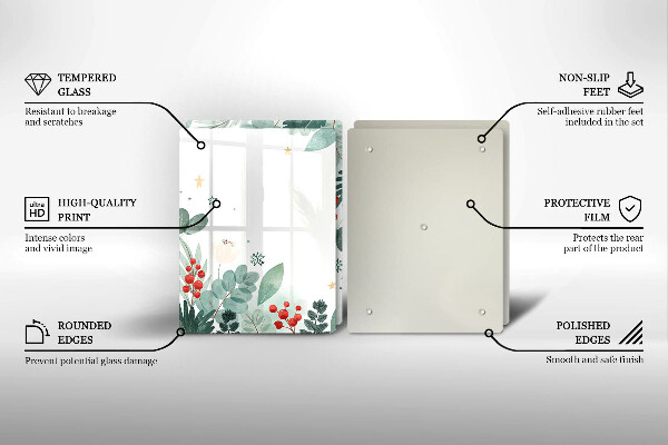 Skleněná deska za sporák Akvarel listy