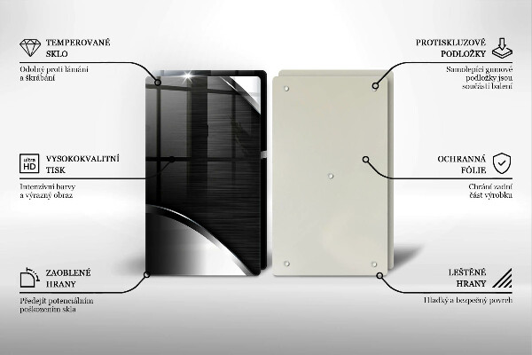 Skleněná deska za sporák Kovová abstrakce