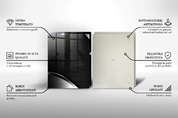 Skleněná deska za sporák Kovová abstrakce
