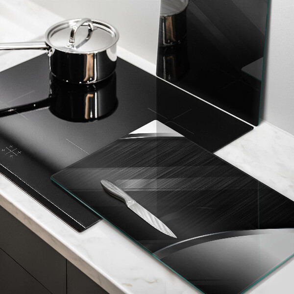 Skleněná deska za sporák Kovová abstrakce