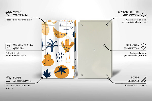 Skleněná deska za sporák Jídlo ilustrace