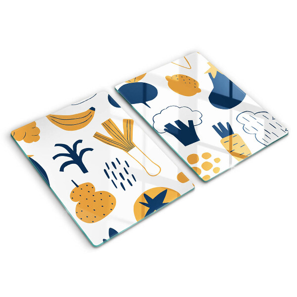 Skleněná deska za sporák Jídlo ilustrace