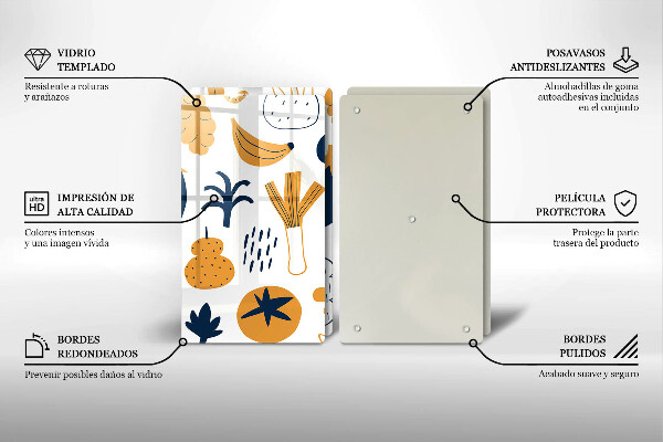 Skleněná deska za sporák Jídlo ilustrace