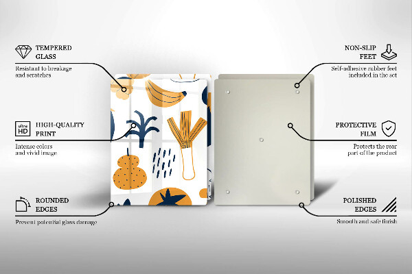 Skleněná deska za sporák Jídlo ilustrace