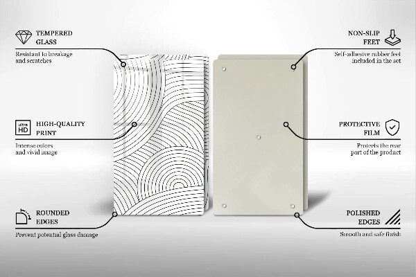 Skleněná deska za sporák Černé čáry abstrakce