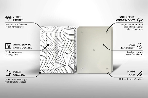 Skleněná deska za sporák Černé čáry abstrakce